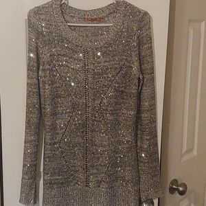 Sparkly long sleeved sweater perfect for holidays